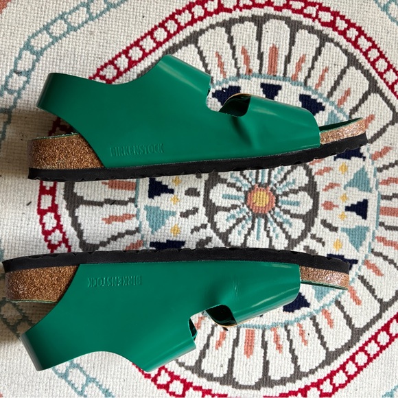 Birkenstock Milano Big Buckle High Shine Digital Green Sandals - Picture 5 of 6